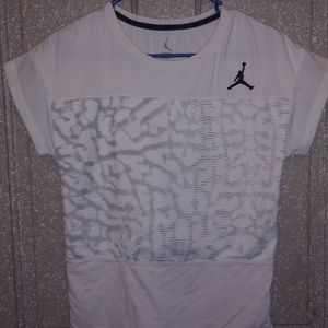 Authentic Jordan Jumpman White & Grey Graphic Tee